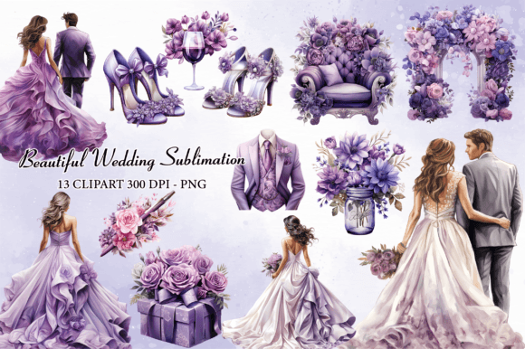 Beautiful Wedding Sublimation Bundle: A Designer's Dream for Nuptial Projects
