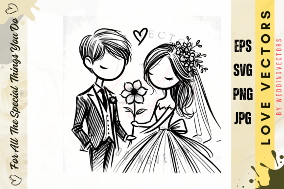 C31 Wedding Couple & Love Vectors: Designing with Romance