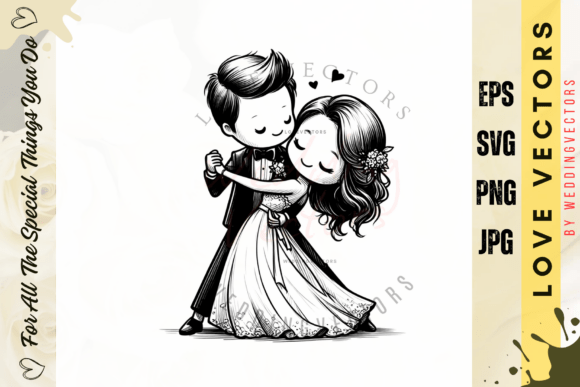 C3129: Capturing Timeless Romance in Vector Art