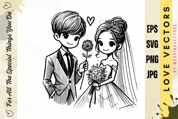 C316: Artful Wedding Illustrations for Timeless Design