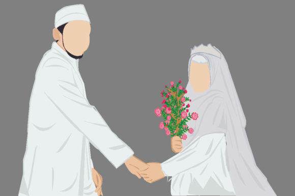 Capturing Timeless Love: The All-White Wedding Couple Muslims Design