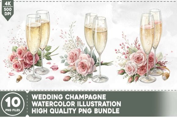 Celebrate in Style: Unlocking the Wedding Champagne PNG Bundle