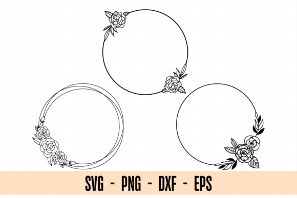 Elegant Wedding & Flower Frame SVGs for DIY Projects