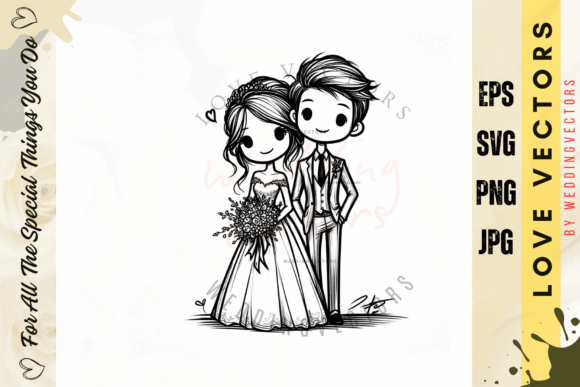 Elegant Wedding Graphics: The C3035 Vector Collection