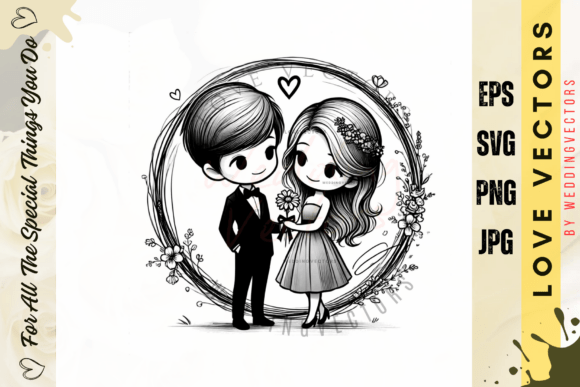 Infuse Romance: The C3074 Wedding Vector Collection