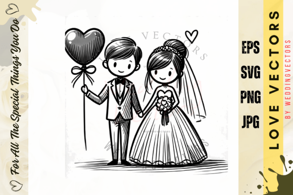 Storybook Wedding and Love Illustration: A Designer's Delight