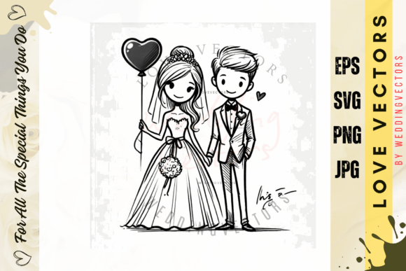Unveiling C3114: Luxury Wedding Illustrations for Designers