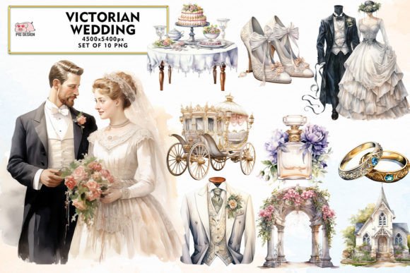 Victorian Wedding Sublimation: Crafting Timeless Elegance