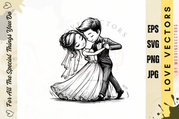 Wedding Couple and Love Vectors - C3103: A Timeless Design Asset